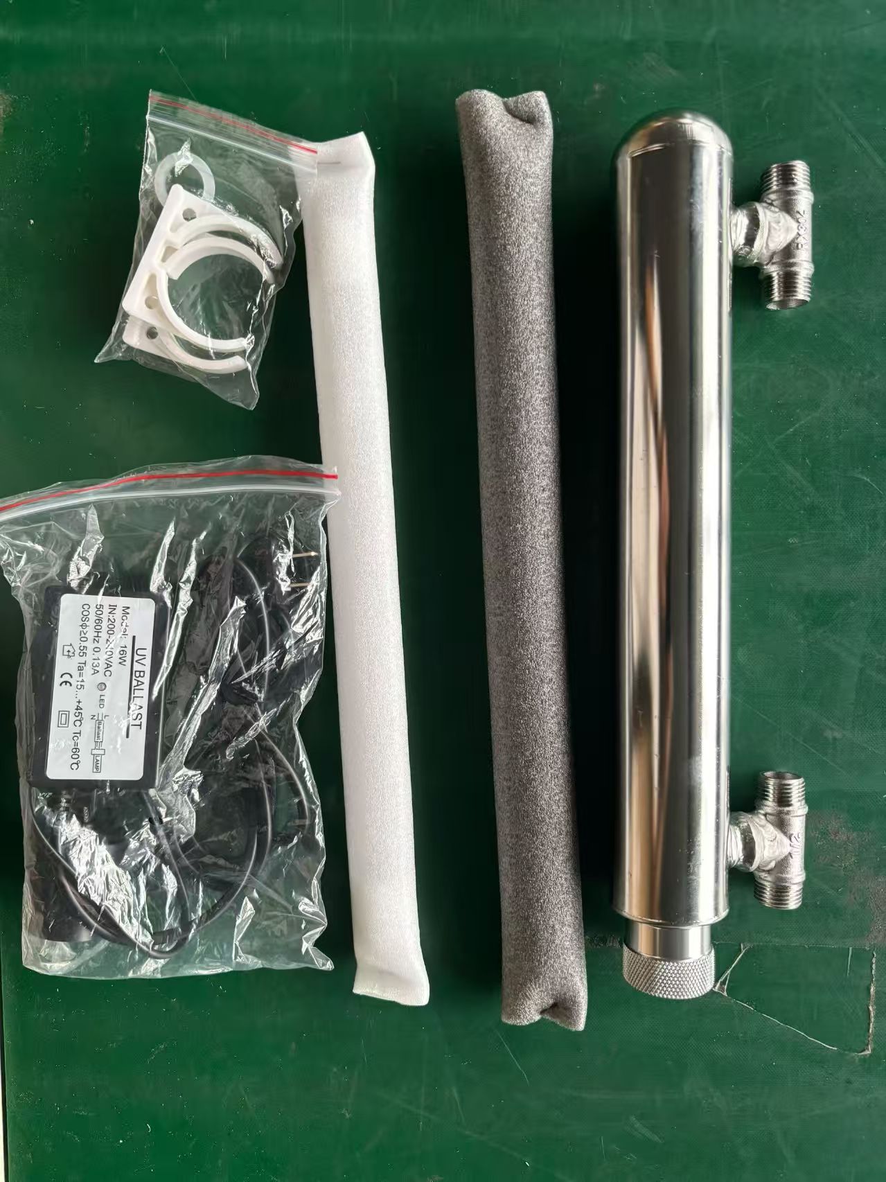 55W Stainless Steel UV Sterilizer UV filter , water filter UV lamp